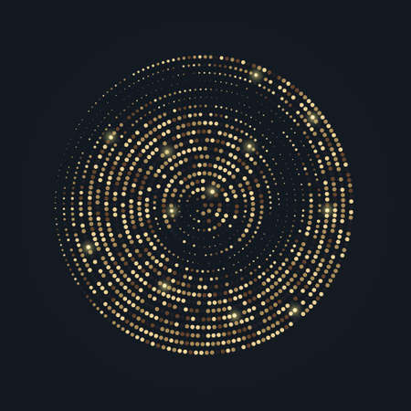 Radial golden halftone patterh, Gold luxury backgroundのイラスト素材