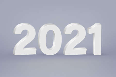 2021 new year symbol on scene background