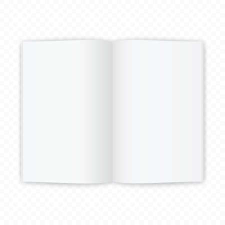 Open magazine or book white blank pages.のイラスト素材