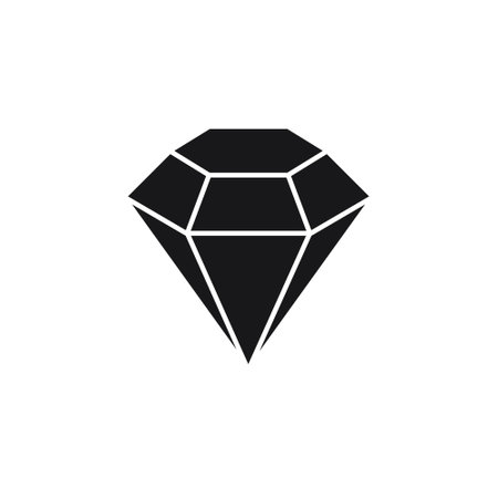 Diamond vector icon. Gemstone symbolのイラスト素材