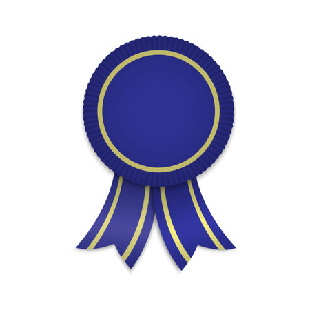 Awarg medal with ribbons. Template for winnerのイラスト素材