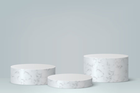 3d minimal scene with podium, Cosmetic product presentation mockup backgroundのイラスト素材