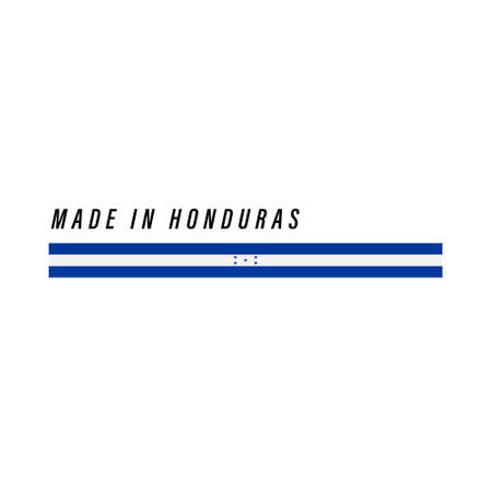 Made in Honduras, badge or label with flag isolated on white backgroundのイラスト素材