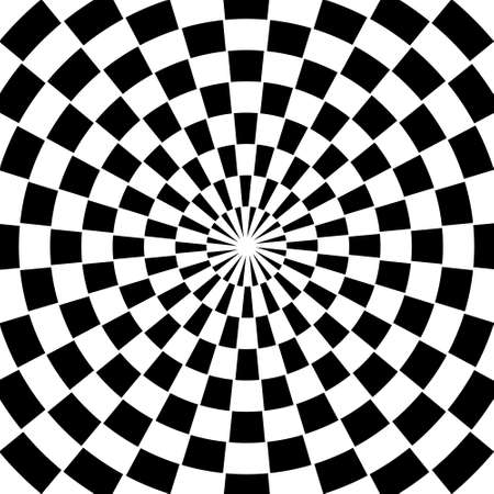 Vector Checkered Spiral Swirl Background Template for your designのイラスト素材