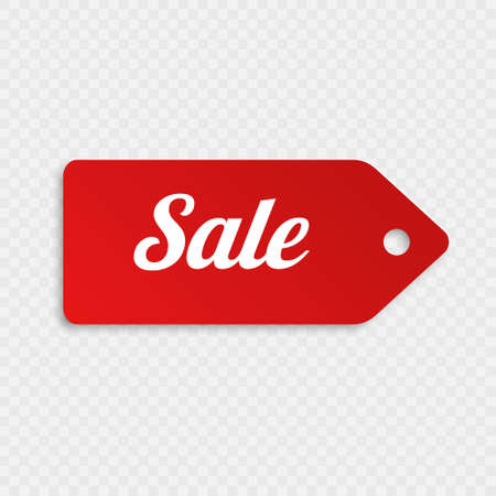 3d Blank sale tag isolated on white background. Template for your designのイラスト素材