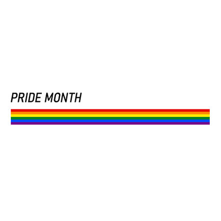 ribbon or banner with flag of LGBT pride. Template for pride month poster designのイラスト素材
