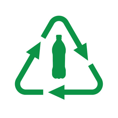 Recycle plastic bottle vector line icon.  isolated on white background.のイラスト素材