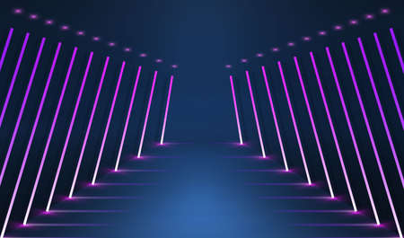 3d realistic neon background with line light effect. product presentation mockup