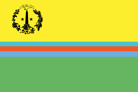 Simple flag of Saint Martin. Correct size, proportion, colorsのイラスト素材