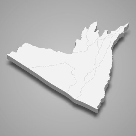 3d isometric map of Retalhuleu is a province of Guatemalaのイラスト素材
