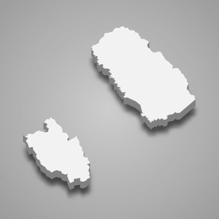 3d isometric map of Embera-Wounaan is a province of Panama isolated with shadowのイラスト素材