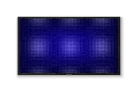 HD television screen lcd, TV digital monitor with shadow on white backgroundのイラスト素材