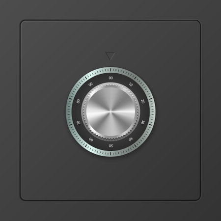Door safe bank vault with a combination key lockのイラスト素材