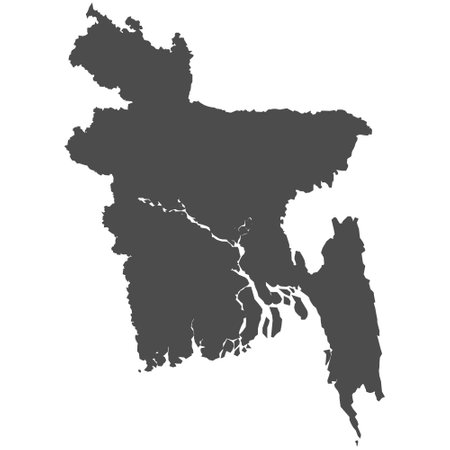 High detailed isolated map - Bangladeshのイラスト素材