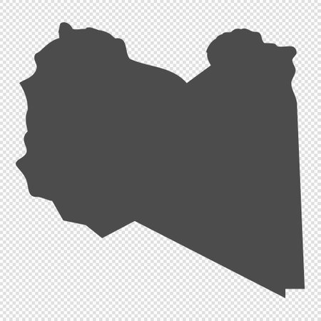 High detailed isolated map - Libyaのイラスト素材