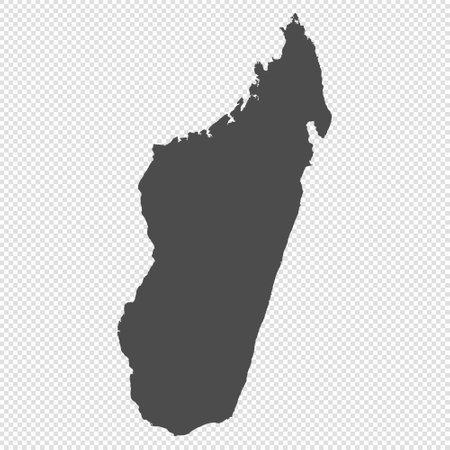 High detailed isolated map - Madagascarのイラスト素材