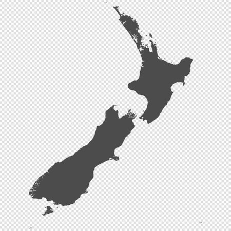 High detailed isolated map - New Zealandのイラスト素材