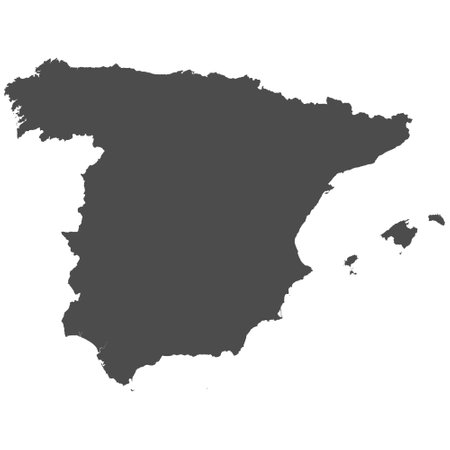 High detailed isolated map - Spainのイラスト素材