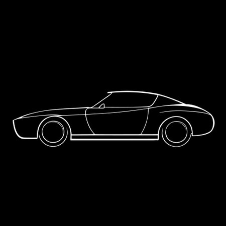Car vector icon isolated side view, simple logoのイラスト素材