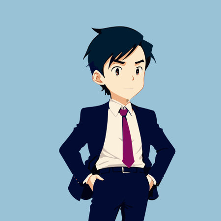 Business man cartoon character. Businessman flat design vector illustrationのイラスト素材