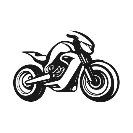 Road motorcycle, abstract vector silhouette, motor sport logoのイラスト素材