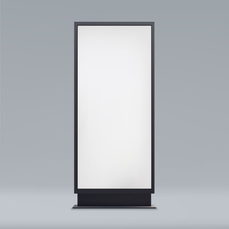 Empty Outdoor Advertising billboard mockup, Empty advertisement place for marketing banner or postersのイラスト素材