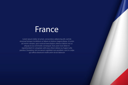 France national flag isolated on dark background with copyspaceのイラスト素材