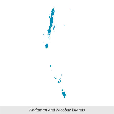 map of Andaman and Nicobar Islands is a Union territory of India with borders districtsのイラスト素材