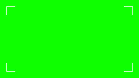 Green screen background featuring four white corner markers for motion tracking and visual effects editingのイラスト素材