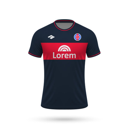 3d realistic soccer jersey in Tigre style, football club shirt template 2025のイラスト素材