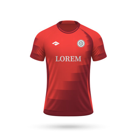 3d realistic soccer jersey in Toronto style, football club shirt template 2025のイラスト素材