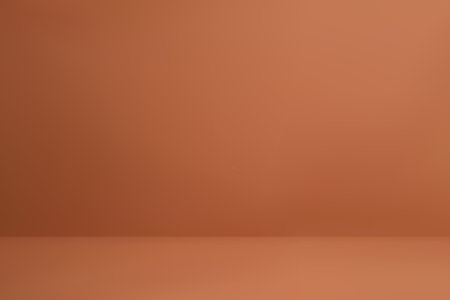 Terracotta colored interior with flat floor and wall, ideal for branding or display.のイラスト素材