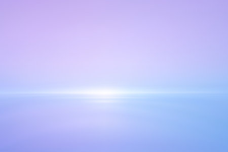 Gentle horizon light casting soft tones across pastel water and skyのイラスト素材