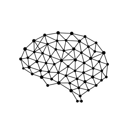 Dense neural mesh forming brain shape with high node density