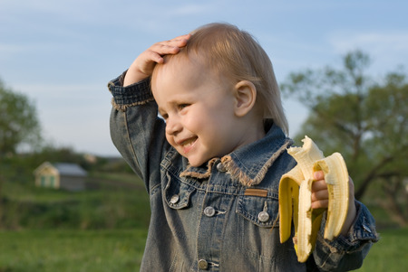 Children love exotic fruit の写真素材