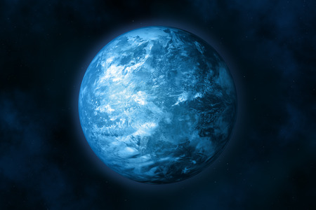 Planet earth in space. Stars and Nebula (3d image).の写真素材