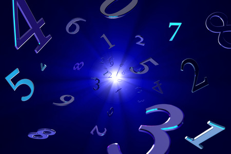 A lot of numbers on a beautiful art background.の写真素材