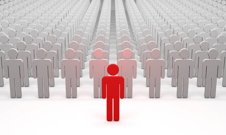Standing Out from the Crowd. 3d illustration. Available in high-resolution and several sizes to fit the needs of your project.の写真素材