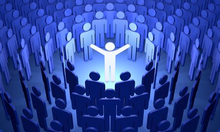 Standing Out from the Crowd. Available in high-resolution and several sizes to fit the needs of your project.の写真素材