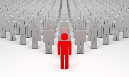 Standing Out from the Crowd. 3d illustration. Available in high-resolution and several sizes to fit the needs of your project.の写真素材