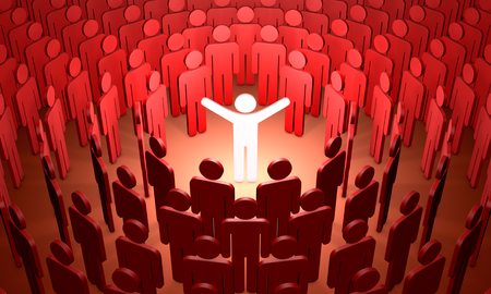 Standing Out from the Crowd. Available in high-resolution and several sizes to fit the needs of your project.の写真素材