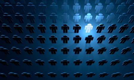Standing Out from the Crowd. Available in high-resolution and several sizes to fit the needs of your project.の写真素材