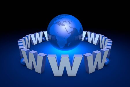 Globalization. International communication system. New information technologies. Internet addiction (image metaphor). Available in high-resolution and several sizes to fit the needs of your project. 3D illustration rendering.の写真素材