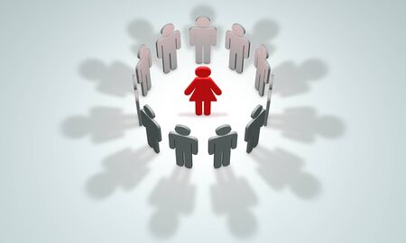 Standing Out from the Crowd. Available in high-resolution and several sizes to fit the needs of your project.の写真素材