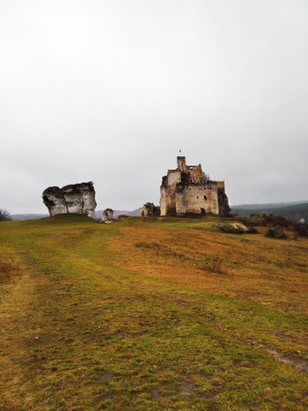 Castle on top of the mountainの写真素材