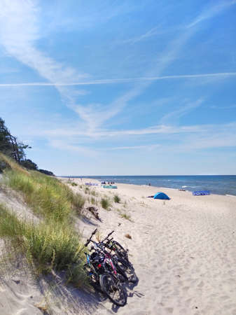 A Bicycle trip on the Baltic Seaの写真素材