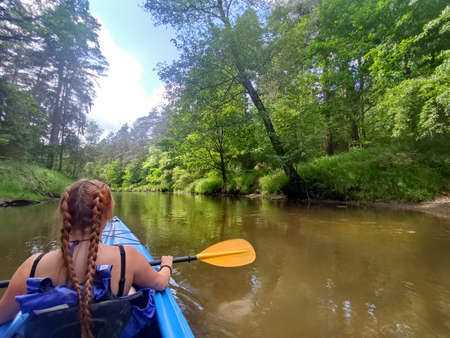 A charming river rafting tripの写真素材