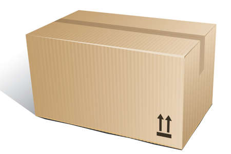 corrugated boxのイラスト素材