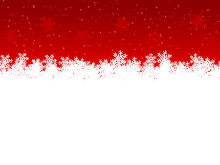 Snowflakes on a red background. Christmas background. Vector illustration.のイラスト素材