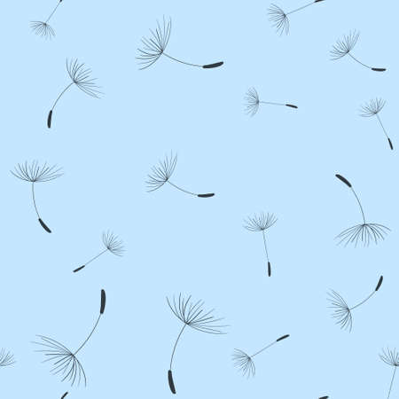 Dandelion fluff. Patternのイラスト素材